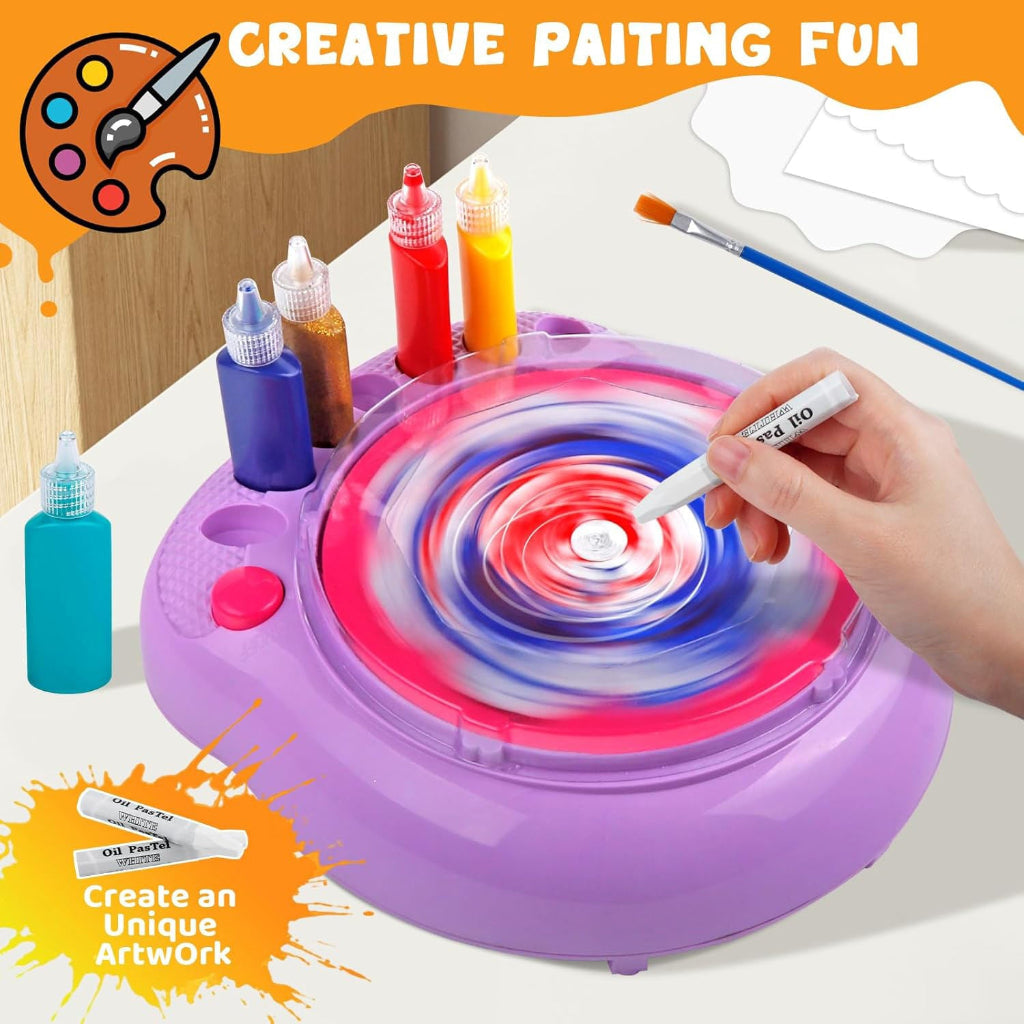 SpinArt – Luova & opettavainen – Tee-se-itse-maalauskone