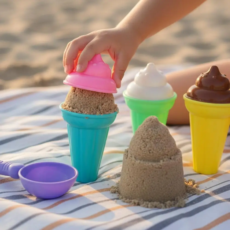 BeachFun – Hiekkahupia & Luovuutta – Ranta-jäätelökauha-leikkisetti