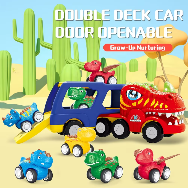 DinoDrive – Luova ja seikkailullinen – 5-in-1-kuorma-autoleikkisetti
