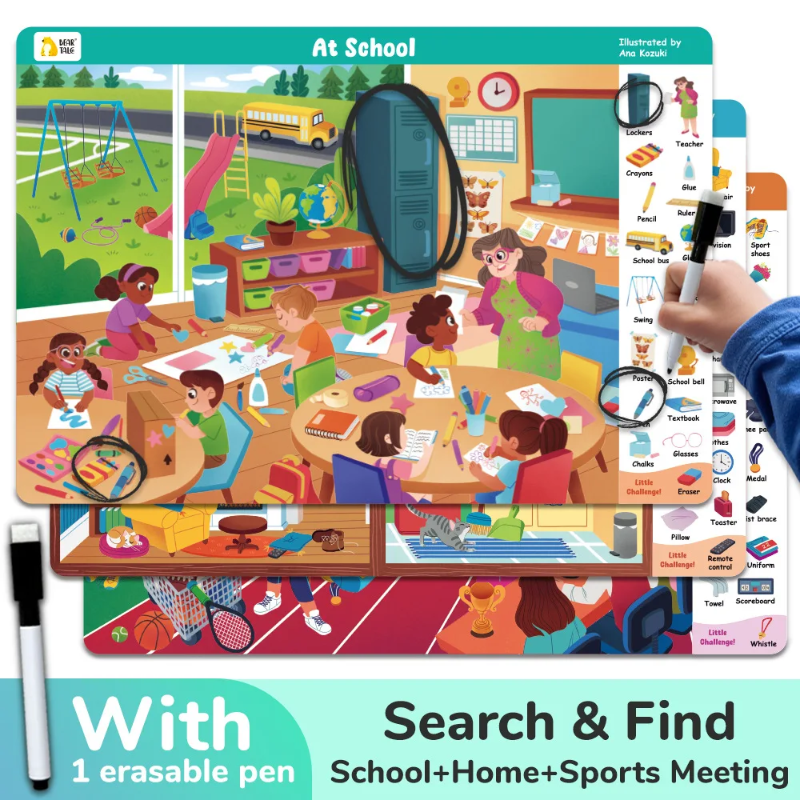 Search and Find Game – Oppiminen ja leikki – Aktiviteettikirja