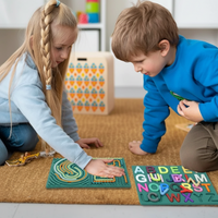 Thumbnail for BrainyKids – Koulutus ja aistien kehittäminen – Silikoninen aktiviteettitaulu, jossa on kirjaimia