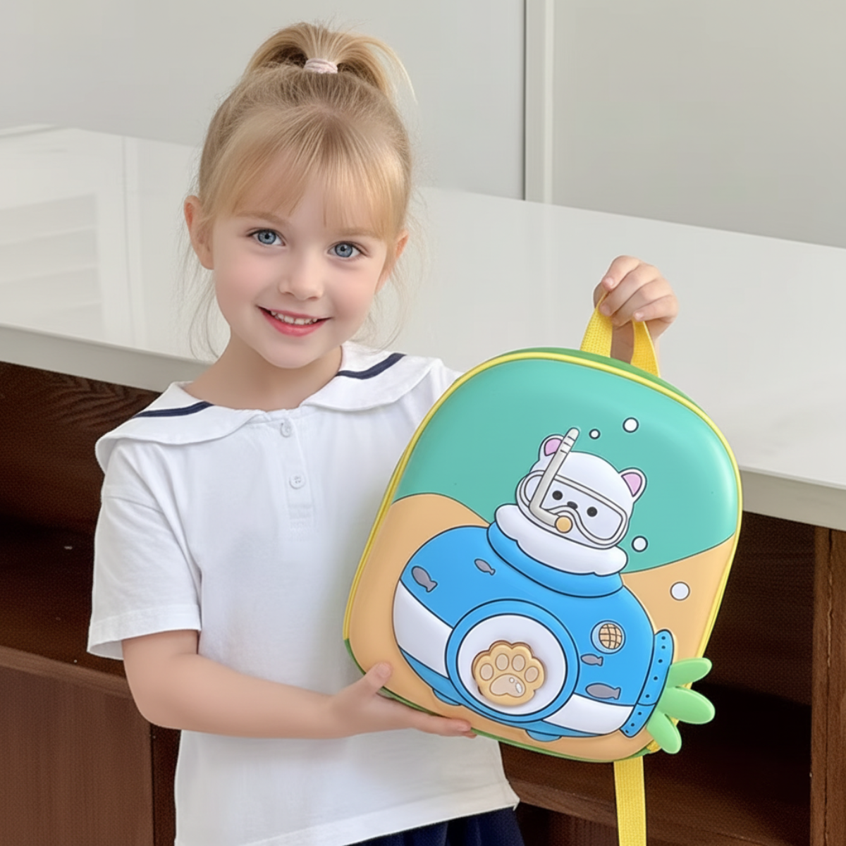 KiddoPack – Söpö ja käytännöllinen – lasten reppu, jossa on valaiseva jalka