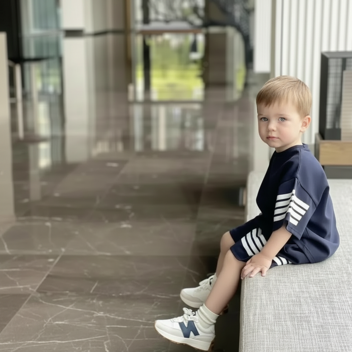 MiniSport – Urheilu ja vapaa-aika – 2-osainen setti, jossa on shortsit ja T-paita