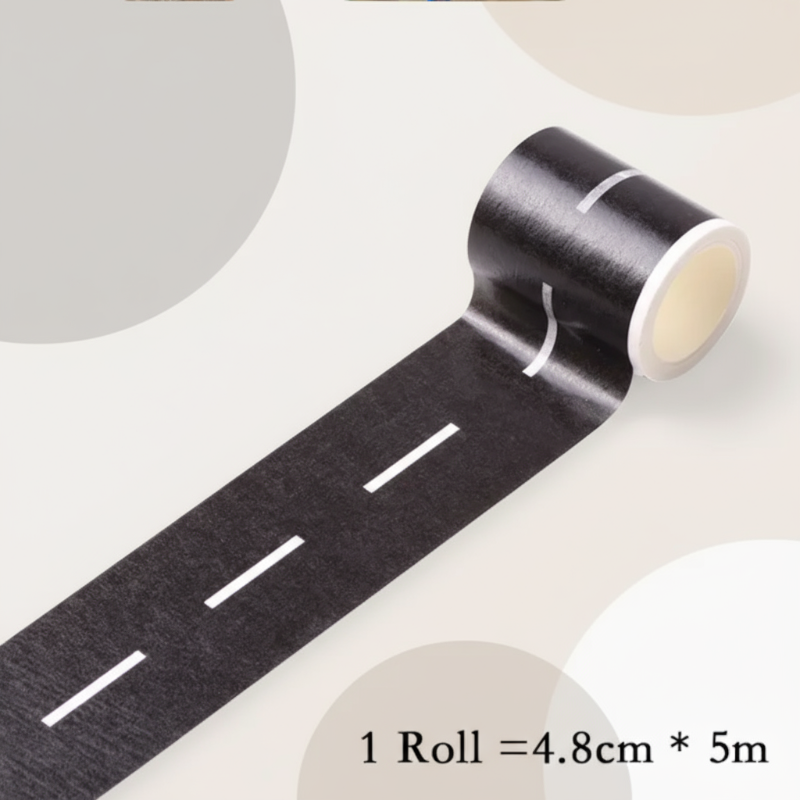 KidoTape – Värikäs ja kätevä – liikenneväylä tarrasetti