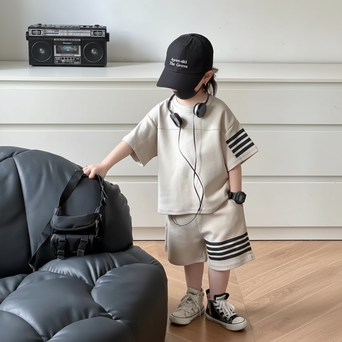 MiniSport – Urheilu ja vapaa-aika – 2-osainen setti, jossa on shortsit ja T-paita