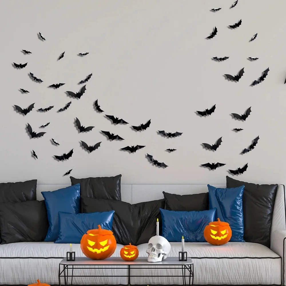 SpookyGlow – Kammottava ja tunnelmallinen – Halloween-lepakko-LED-seinäkoriste