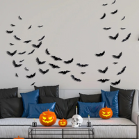 Thumbnail for SpookyGlow – Kammottava ja tunnelmallinen – Halloween-lepakko-LED-seinäkoriste