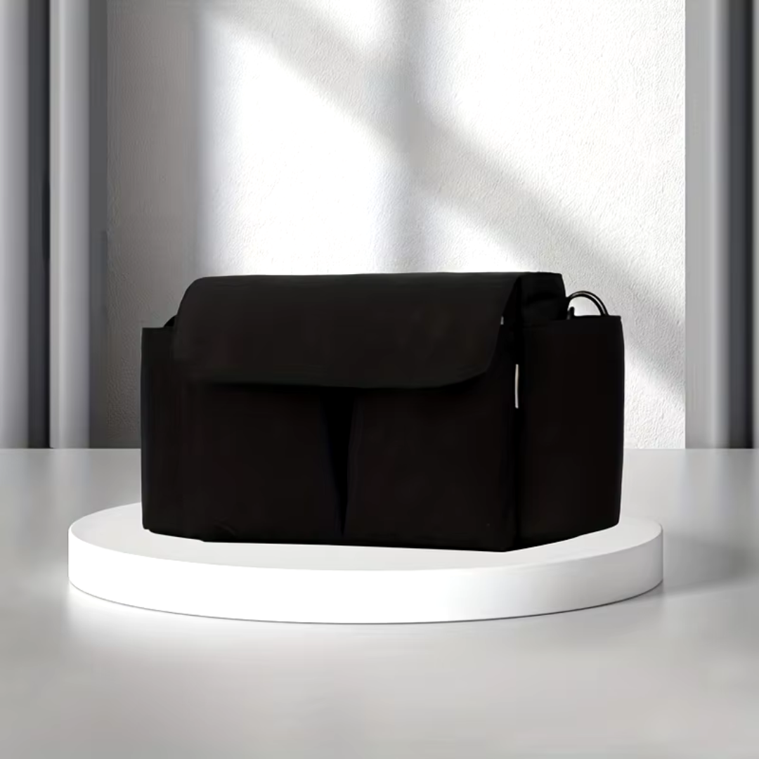 ToddlerOrganizer – Vettä hylkivä ja tilava – lastenvaunujen järjestelijä pullotelineillä