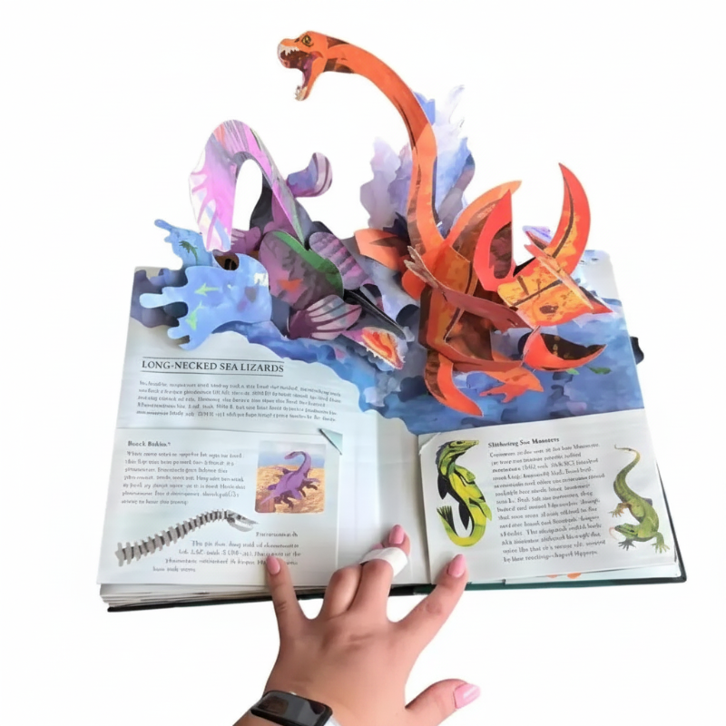 JurassicKids – Jännittävä ja opettavainen – 3D-dinosaurusten tietosanakirja, pop-up-kirja