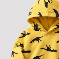 Thumbnail for DinoStyle – Lämmin ja hengittävä – huppari, jossa Triceratops-kuvio