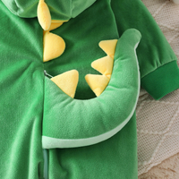 Thumbnail for RoarBuddy – Söpö ja leikkisä – vauvan dinosaurus-onesie, jossa on huppu