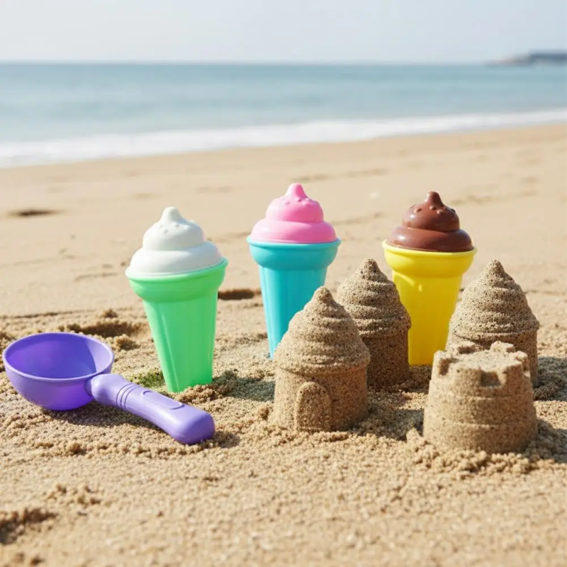 BeachFun – Hiekkahupia & Luovuutta – Ranta-jäätelökauha-leikkisetti
