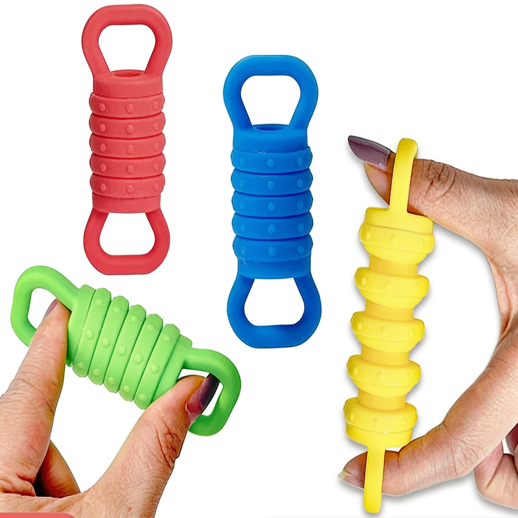 Plungy – Joustava ja aistien kehittymistä edistävä – silikoniset fidget-lelut (4 kpl:n sarja)
