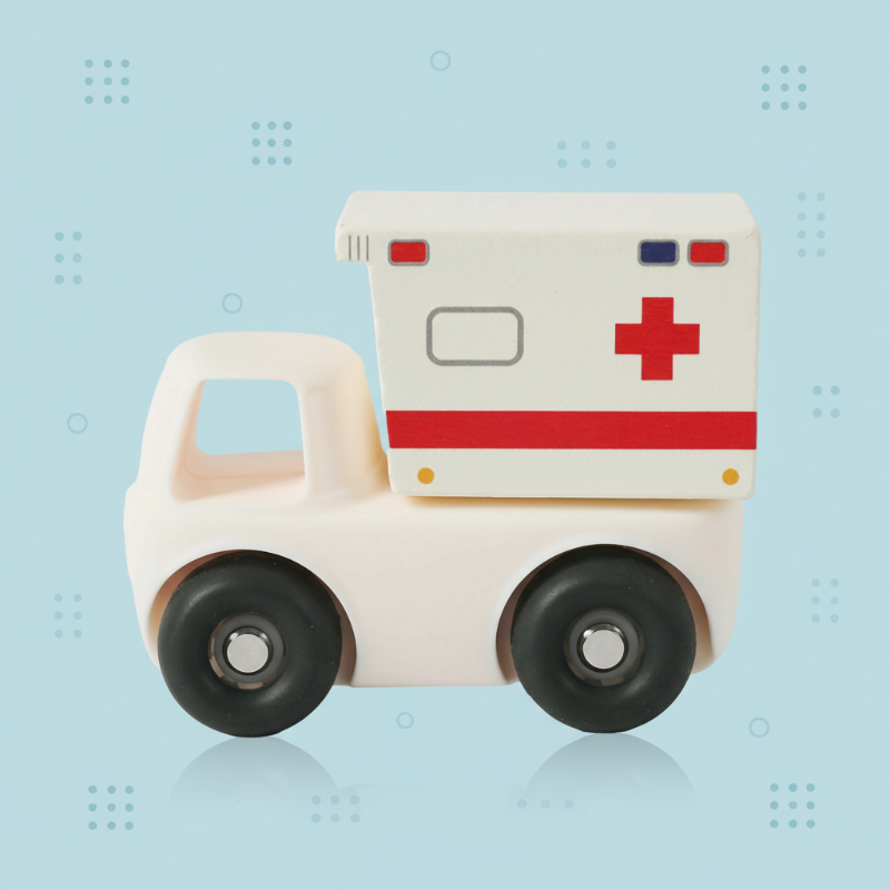 Montessori Silicone Toy Car – Turvallinen ja purulelu – silikoninen puruleluajoneuvo