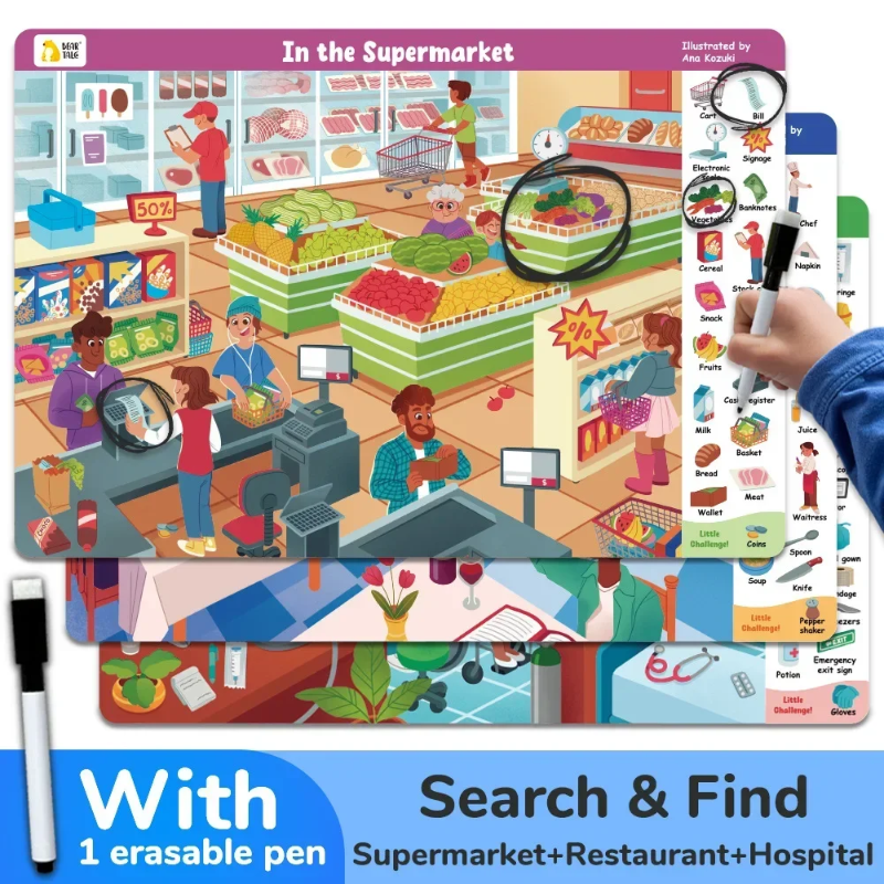 Search and Find Game – Oppiminen ja leikki – Aktiviteettikirja