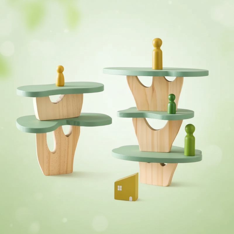 Wooden Forest Blocks – Luovuus ja kehitys – Puinen pinoamispalikkasarja