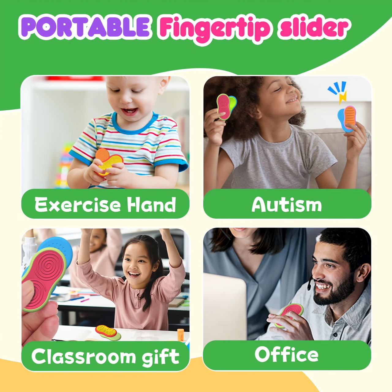 SensorySlide – Rauhoittava ja vuorovaikutteinen – magneettinen fidget-lelu