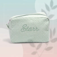 Thumbnail for Striped Name Pouch – Henkilökohtainen ja tyylikäs – meikkipussi