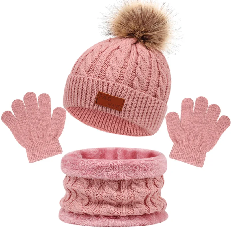 CozyPom –Lämmin & Pehmeä - Talvisetti, jossa on pipo, huivi ja hanskat