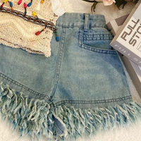 Thumbnail for MiniChic – Tyylikäs ja mukava – Boho-toppi ja denimshortsit -setti