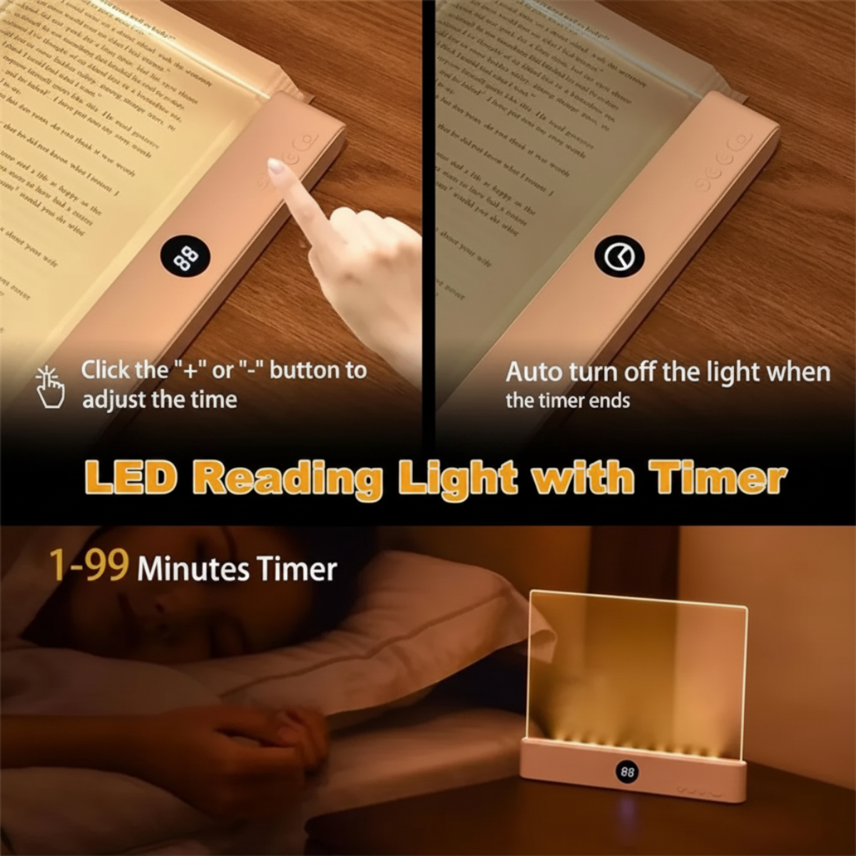LumiPanel – LED ja silmien terveys – Himmennettävä USB-lukulamppu