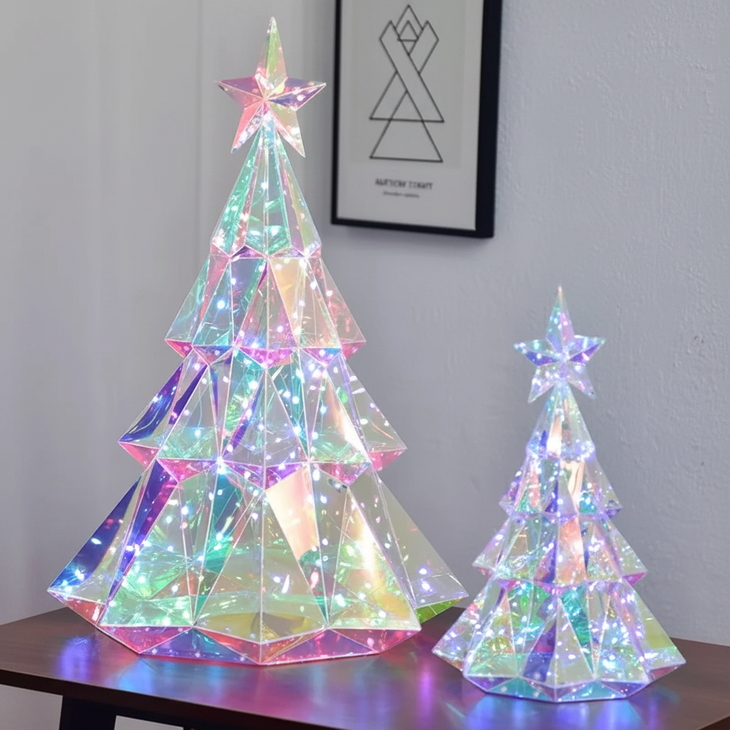 CrystalGlow – Juhlava ja tunnelmallinen – Koristeellinen LED-joulukuusi