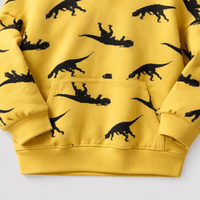 Thumbnail for DinoStyle – Lämmin ja hengittävä – huppari, jossa Triceratops-kuvio