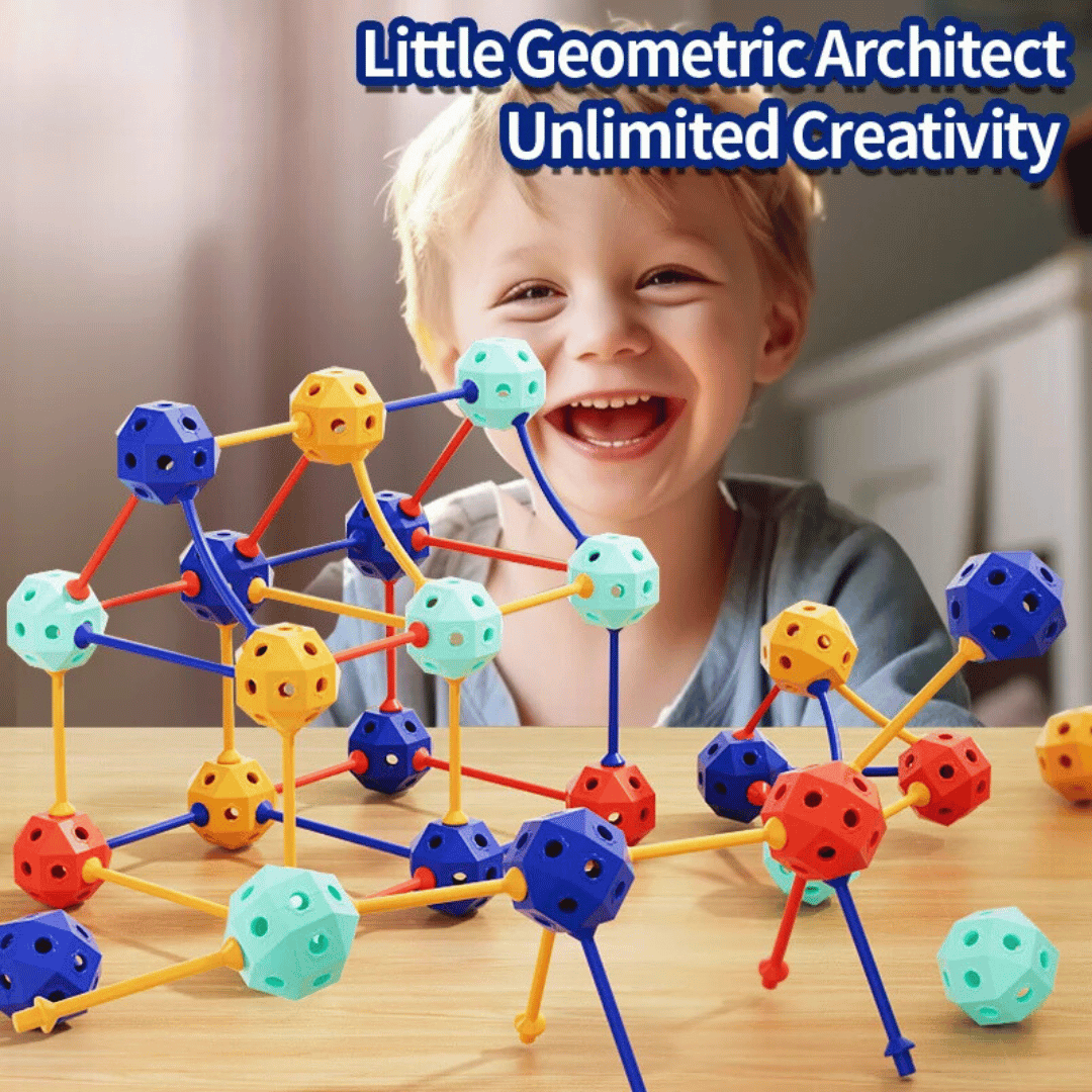Connect Beads™ - Taipuisat PVC-helmet - 3D-geometriset rakennuspalikat
