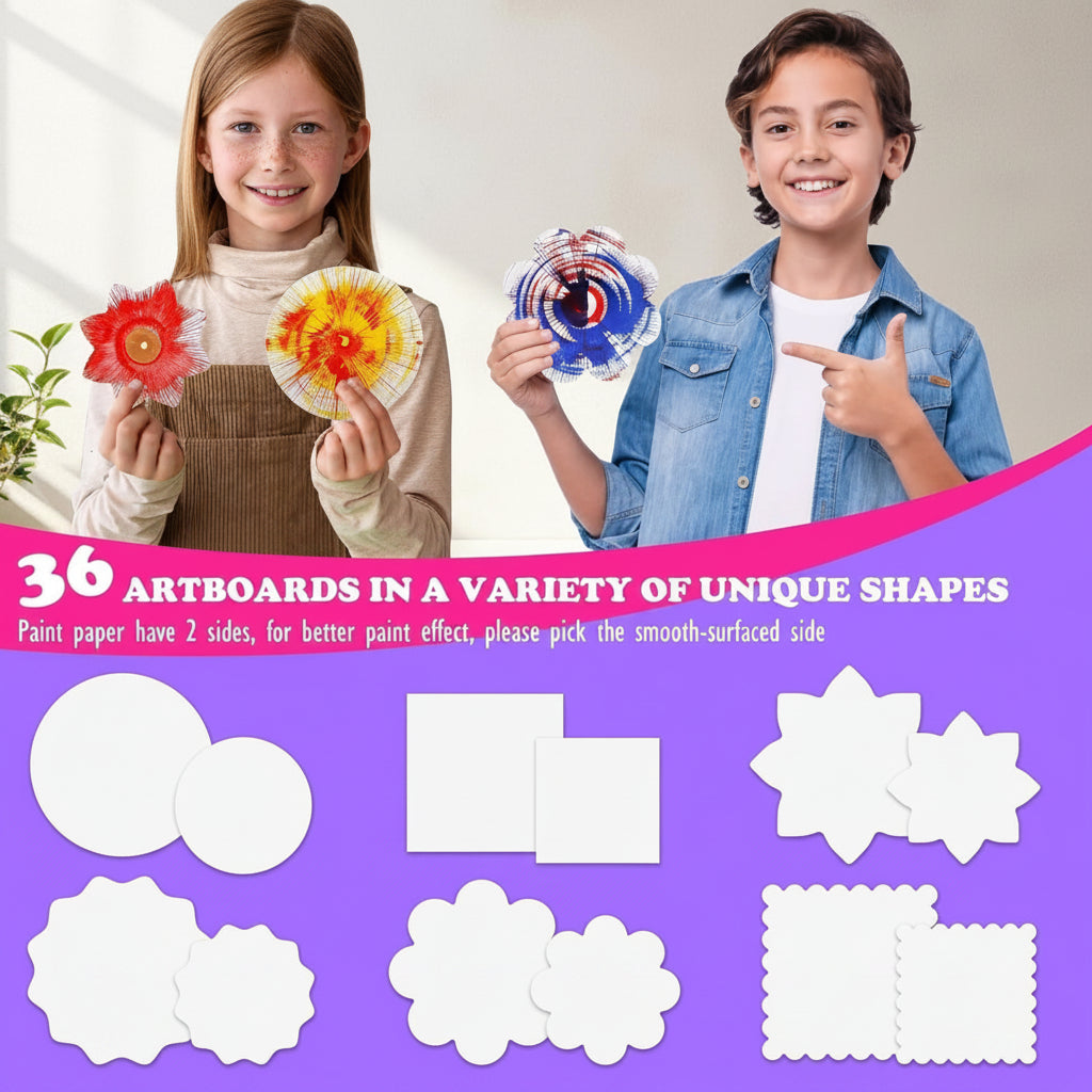 SpinArt – Luova & opettavainen – Tee-se-itse-maalauskone