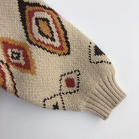 Thumbnail for LittleRetro – Lämmin ja tyylikäs – neulottu lasten villapaita, jossa on timanttikuvio
