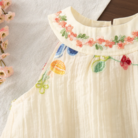 Thumbnail for MiniFlora – Kevyt ja viehättävä – Brodeerattu mekko pikkutytöille