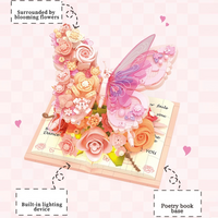 Thumbnail for BloomBook – Romanttinen ja luova – 3D-kukkakirja, jossa on ruusuja ja perhosia