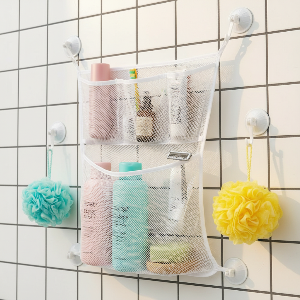 TubyTidy – Homeeton ja tilava – Kylpyammeen säilytysverkko kylpyhuoneen leluille