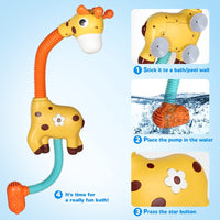 Thumbnail for Bath Giraffe™ - Kirahvi roiskuttaa iloisesti - Kirahvi kylpylelu kylpyammeisiin