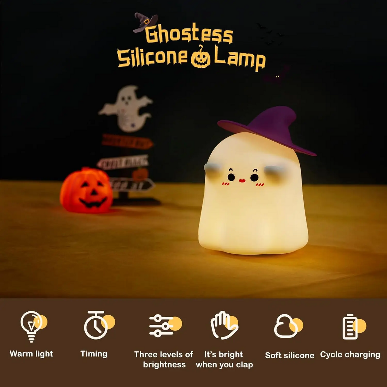 SpookyLamp – Söpö ja tunnelmallinen – Halloween-yövalo