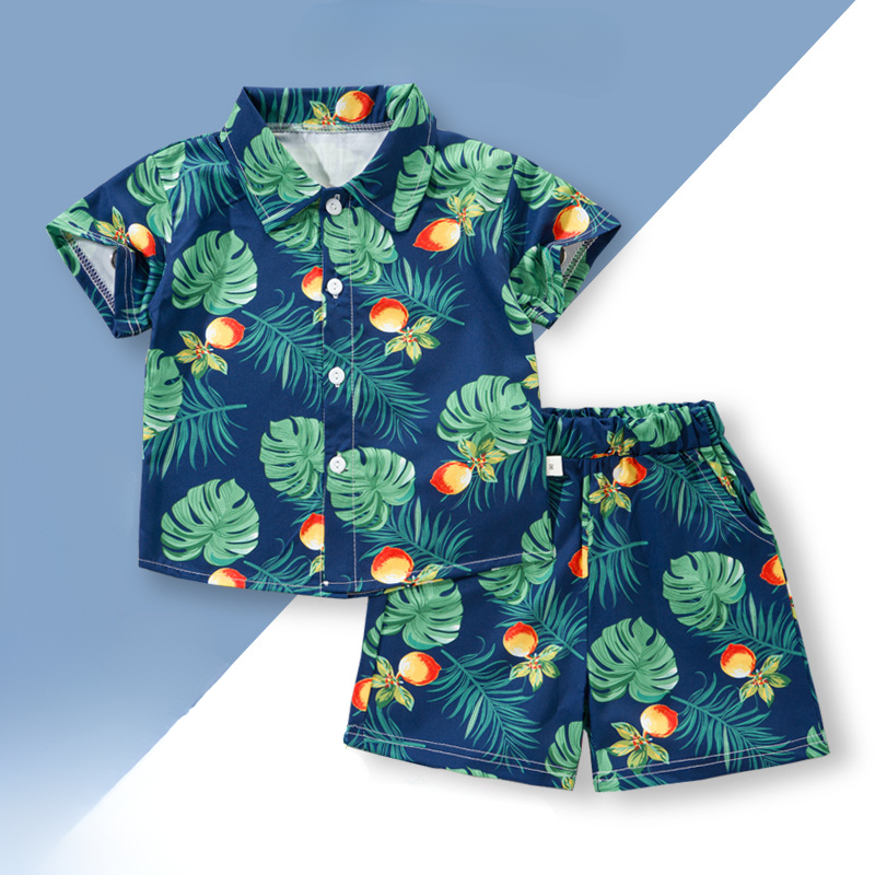 Mini Fashion™ - Raikas & iloinen - Kukkainen poikien setti