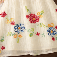 Thumbnail for MiniFlora – Kevyt ja viehättävä – Brodeerattu mekko pikkutytöille