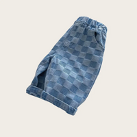 Thumbnail for DenimCheck – Mukavat ja trendikkäät – lasten housut, joissa on ruutukuvio