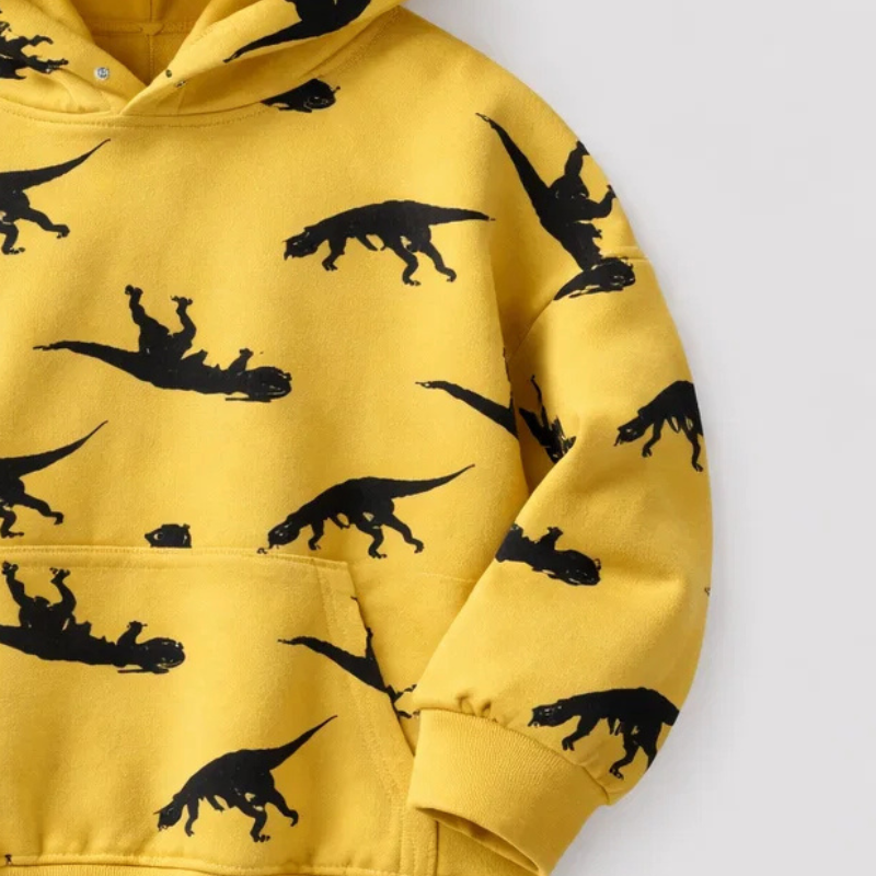 DinoStyle – Lämmin ja hengittävä – huppari, jossa Triceratops-kuvio