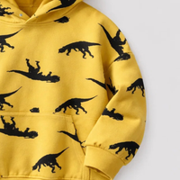 Thumbnail for DinoStyle – Lämmin ja hengittävä – huppari, jossa Triceratops-kuvio