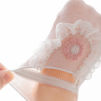 Thumbnail for SweetFeet – Pehmeät ja suloiset – vauvasukat, joissa on kukkia ja pitsiä