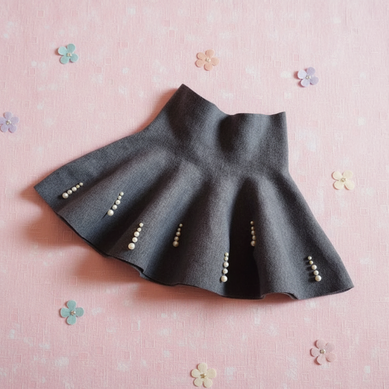 Girls Knitted Skirt – Mukavuus ja tyyli – Lasten hame