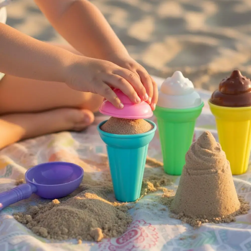 BeachFun – Hiekkahupia & Luovuutta – Ranta-jäätelökauha-leikkisetti