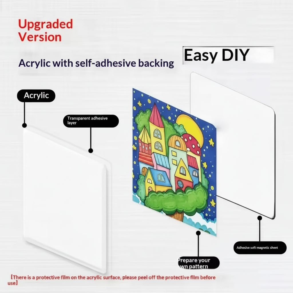 FridgeArt – Luova & henkilökohtainen – DIY-akryylimagneettisarja jääkaappiin