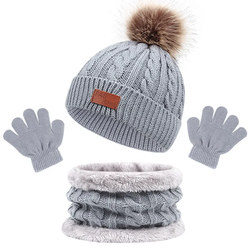 CozyPom –Lämmin & Pehmeä - Talvisetti, jossa on pipo, huivi ja hanskat