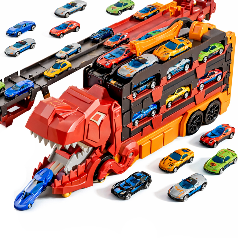 JurassicTruck™ – Kestävä ja hauska – taitettava Dino-kuljetuskärry