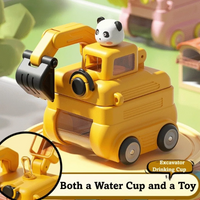 Thumbnail for TinyExcavators – Ainutlaatuinen ja käytännöllinen – Kaivinkone-vesipullo, jossa on pilli