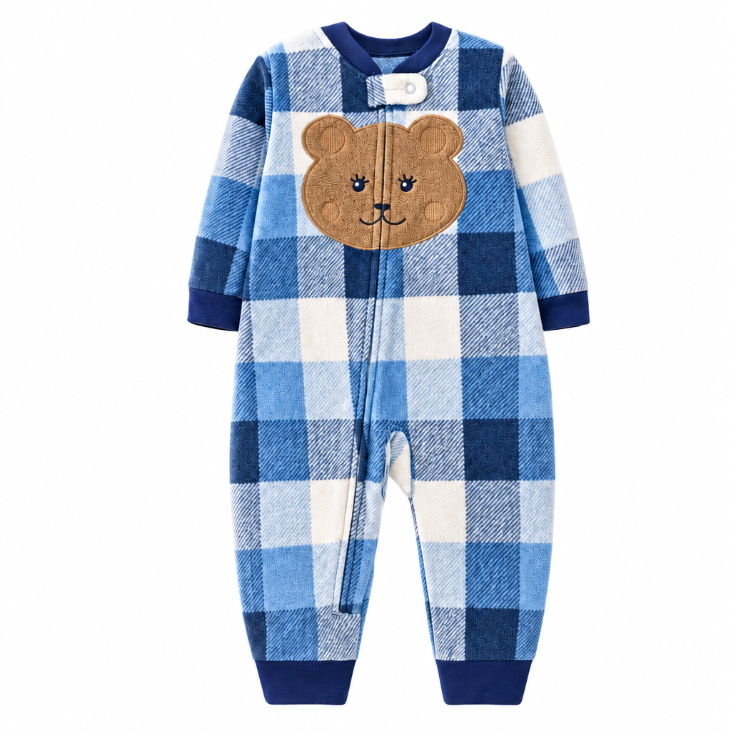 WarmBuddy – Söpö ja pehmeä – fleece-vauvan haalari, jossa on sarjakuvakuvio