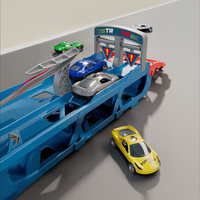 Thumbnail for CarHauler – Leikkisä ja seikkailullinen – Autokuljetusauto-leikkisetti kilpa-autoilla
