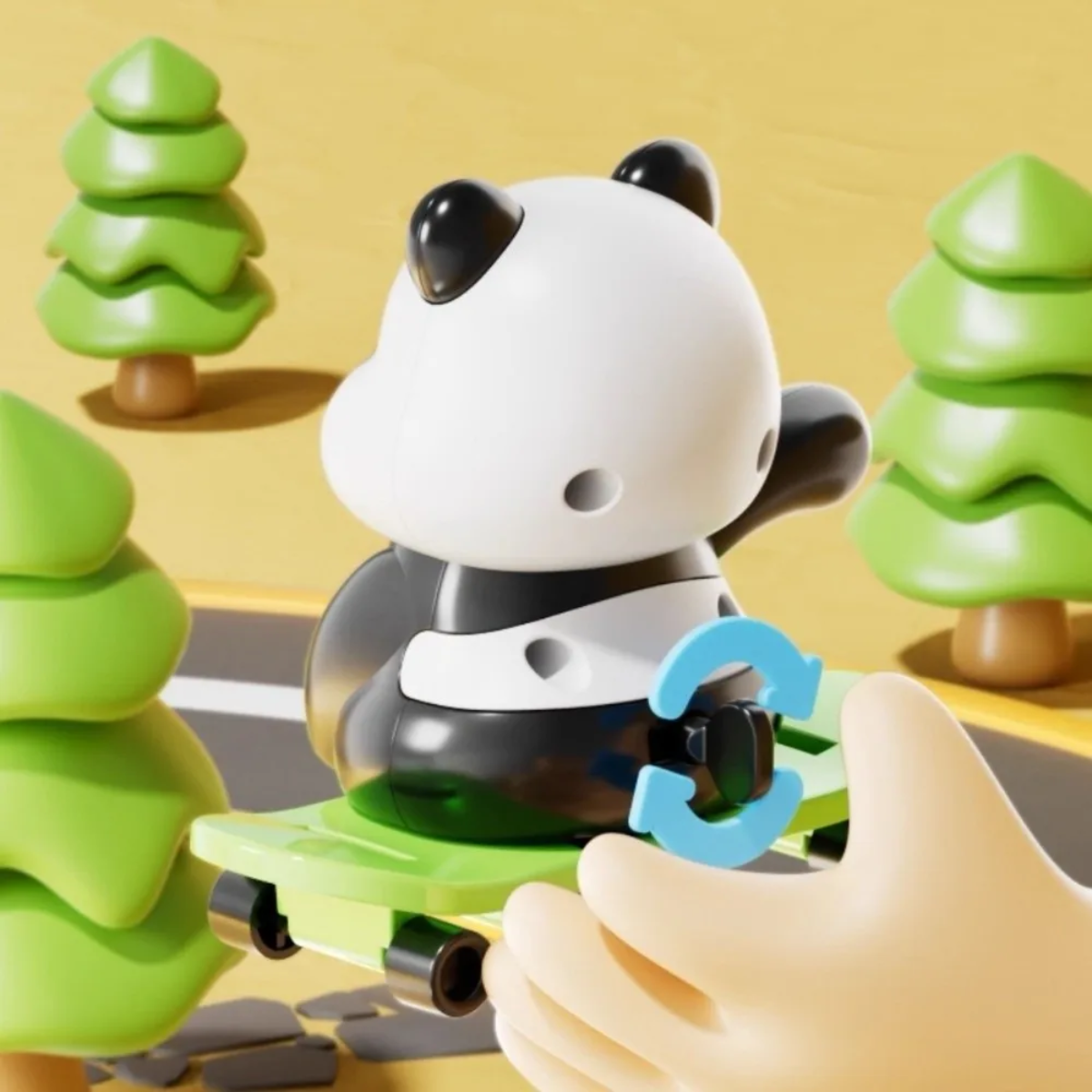 PandaPlay – Hauska & aktiivinen – vetokäyttöinen panda-lelu